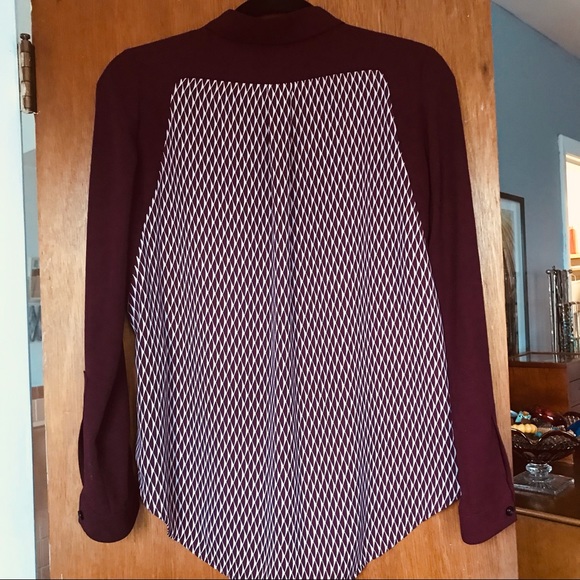 THE KOOPLES  women’s color of the season burgundy long sleeve button shirt - Picture 12 of 16